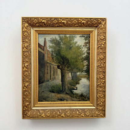 Antique Landscape Oil Painting "Street Tree" Classic Art Holland Art Shop