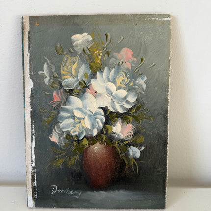 Striking Oil Painting Floral Still Life "Floral Arrangement" Small Artwork_HollandArtShop