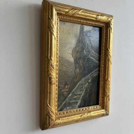 Rustic Scenery Oil Painting "Gilded Frame" Expressive Small Art Holland Art Shop