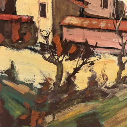 Original Landscape Oil Painting "Hill Village" Timeless Large Art Holland Art Shop