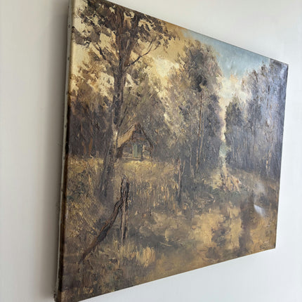 Handcrafted Landscape Oil Painting "Forest Path" Elegant Artwork Holland Art Shop