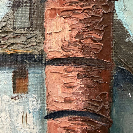 Rustic Cityscape Oil Painting "Round Tower" Timeless Art Holland Art Shop