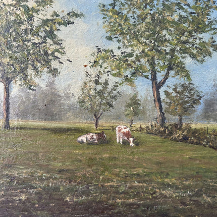 Vintage Farm Oil Painting "Gilded Frame" Authentic Artwork Holland Art Shop
