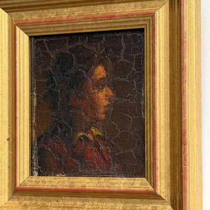 Antique Portrait Oil Painting "Gilded Frame" Elegant Small Art Holland Art Shop