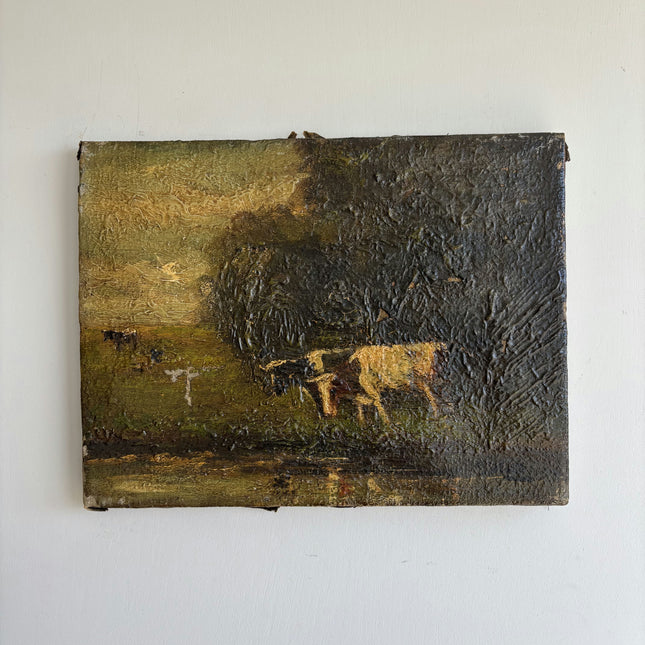Traditional Animals Oil Painting "Textured Canvas" Rustic Small Artwork Holland Art Shop