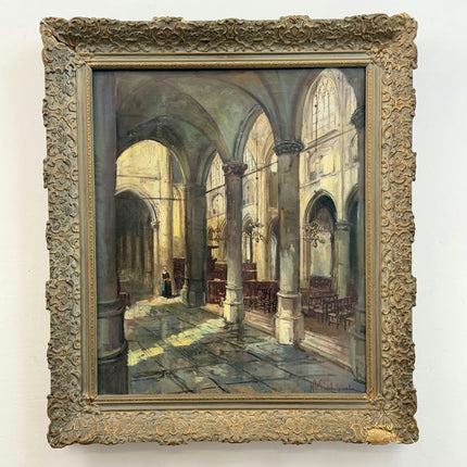 Refined Church Interior Oil Painting "Church Interior" Timeless Large Art Holland Art Shop