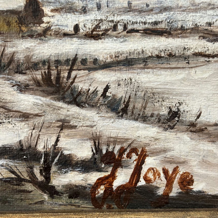 Classic Winter Landscape Oil Painting "Snowy Village" Refined Art Holland Art Shop