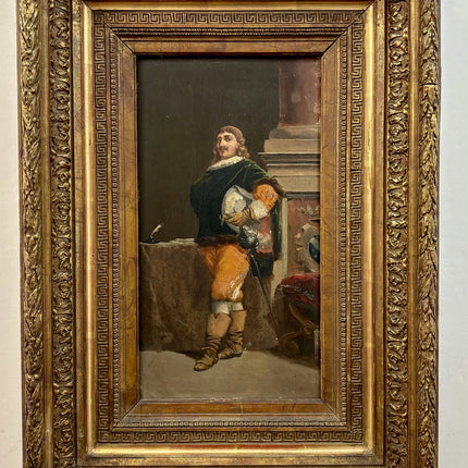 19th Century Antique Portrait Oil Painting "Seated Man" Art Holland Art Shop