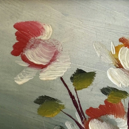 Rustic Flowery Still Life Oil Painting "Blue Vase" Elegant Small Artwork Holland Art Shop