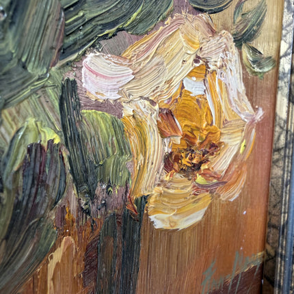 Rustic Flowery Still Life Oil Painting "Flower Vase" Refined Small Art Holland Art Shop