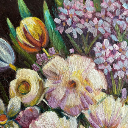 Authentic Floral Still Life Oil Painting "Flower Bouquet" Handcrafted Art Holland Art Shop