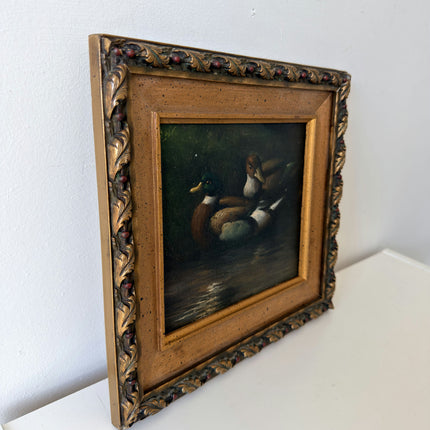 Refined Oil Painting Animals "Ducks In Water" Remarkable Small Art Holland Art Shop