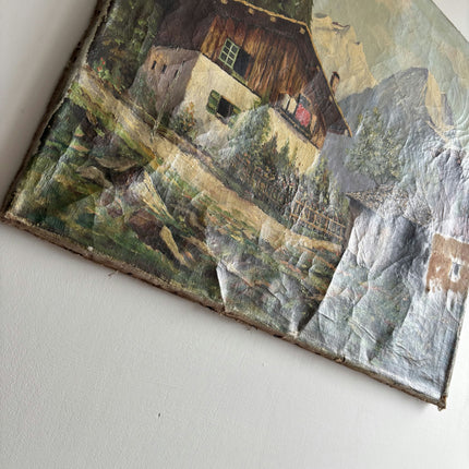 Timeless Landscape Oil Painting "Wooden Chalet" Classic Artwork Holland Art Shop