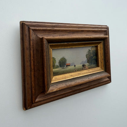 Authentic Landscape Oil Painting "Wooden Frame" Timeless Small Artwork Holland Art Shop