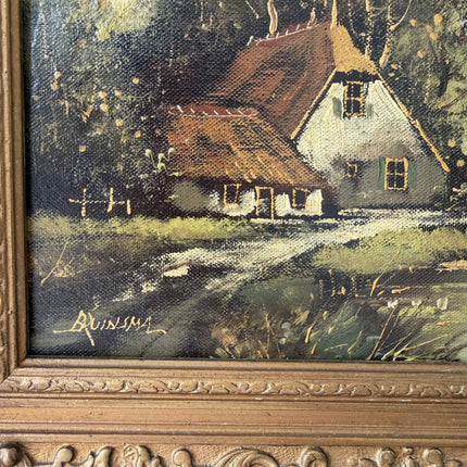 Handcrafted Landscape Oil Painting "Gilded Frame" Vintage Art Holland Art Shop