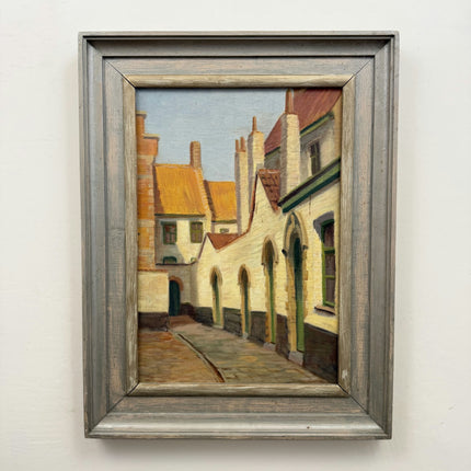 Traditional Cityscape Oil Painting "Arched Walkway" Elegant Artwork Holland Art Shop
