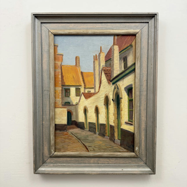 Traditional Cityscape Oil Painting "Arched Walkway" Elegant Artwork Holland Art Shop