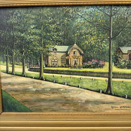 Classic Landscape Oil Painting "Country House" Original Art Holland Art Shop