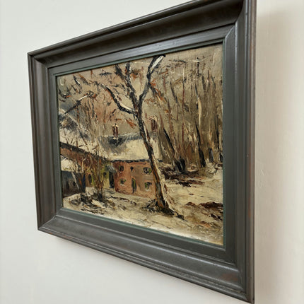 Rustic Landscape Oil Painting "Bare Trees" Original Artwork Holland Art Shop