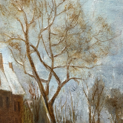 Traditional Winter Landscape Oil Painting "Framed Painting" Detailed Art Holland Art Shop