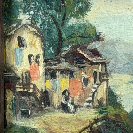 Expressive Landscape Oil Painting "Wooden Frame" Timeless Small Art Holland Art Shop