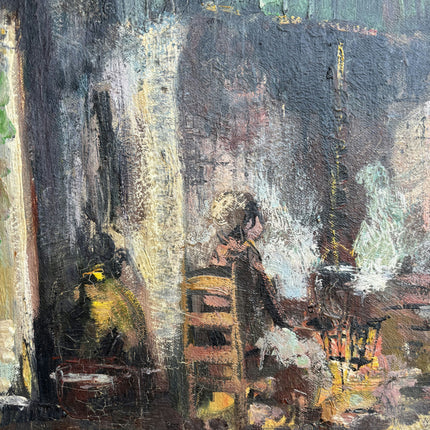 Classic Interior Oil Painting "Wooden Frame" Vintage Artwork Holland Art Shop