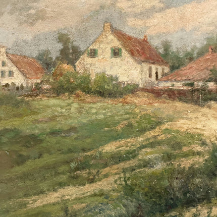 Classic Landscape Oil Painting "Thatched Cottages" Timeless Art Holland Art Shop
