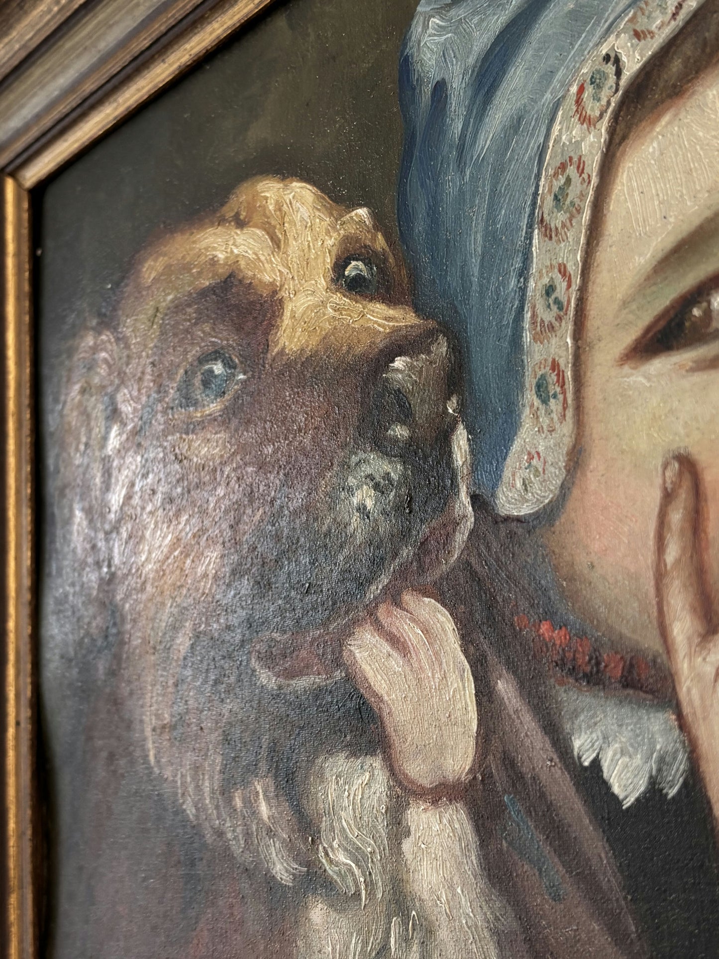 Traditional Oil Painting Animals "Playful Companions" Original Medium Artwork