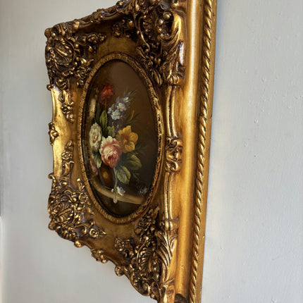 Timeless Still Life Oil Painting "Gilded Frame" Vintage Artwork Holland Art Shop