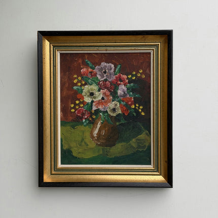 Classic Floral Still Life Oil Painting "Flower Vase" Detailed Small Art Holland Art Shop