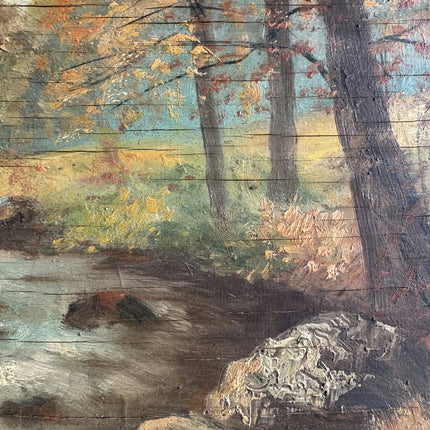 Antique Landscape Oil Painting "Gilded Frame" Detailed Art Holland Art Shop