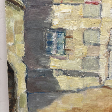 Vintage Cityscape Oil Painting "Arched Gate" Rustic Italian Artwork Holland Art Shop