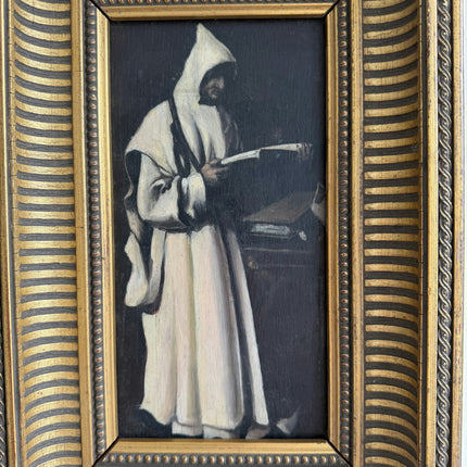 Original Portrait Oil Painting "Hooded Figure" Authentic Small Art Holland Art Shop