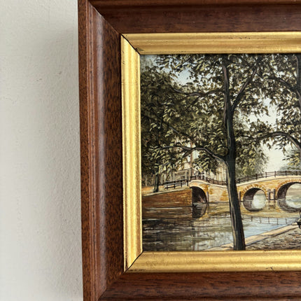 Refined Oil Painting Cityscape "Canal View" Expressive Small Artwork