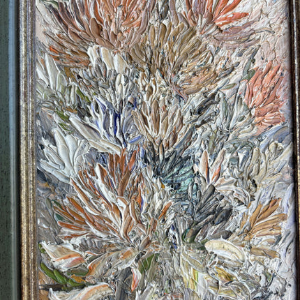 Expressive Floral Still Life Oil Painting "Framed Bouquet" Detailed Artwork Holland Art Shop