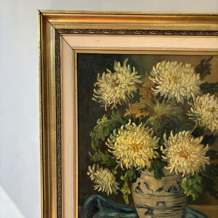 Traditional Flowery Still Life Oil Painting "Flower Vase" Handcrafted Large Art Holland Art Shop