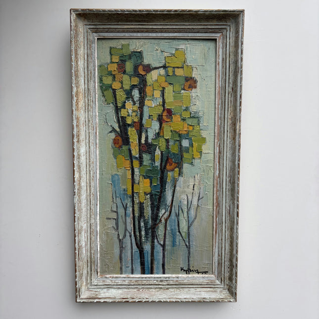 Handcrafted Landscape Oil Painting "Autumn Trees" Elegant Large Art Holland Art Shop