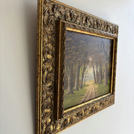 Refined Landscape Oil Painting "Tree Path" Traditional Artwork Holland Art Shop