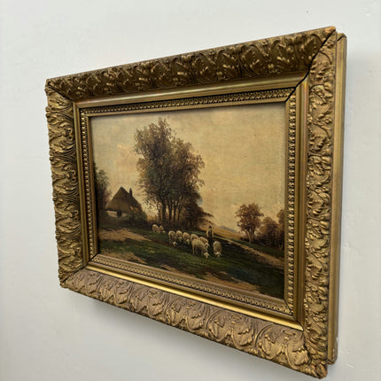 Vintage Landscape Oil Painting "Gilded Frame" Refined Artwork Holland Art Shop
