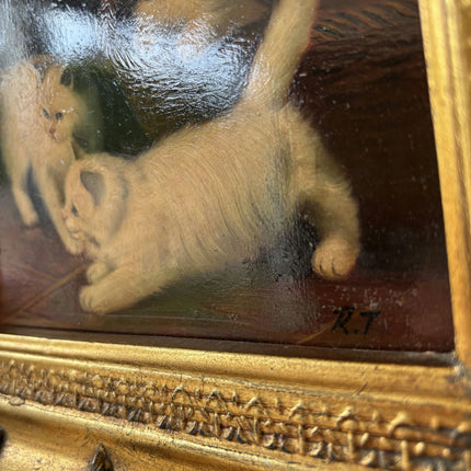 Classic Animals Oil Painting "Gilded Frame" Rustic Small Art Holland Art Shop