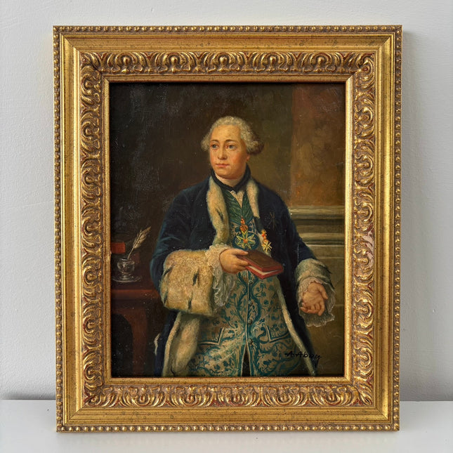 Remarkable Oil Painting Portrait "Noble Figure" Intriguing Small Artwork