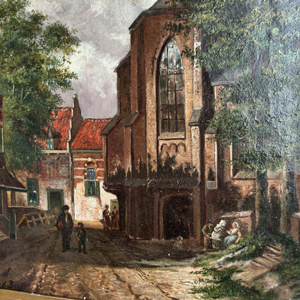 Classic Cityscape Oil Painting "Gilded Frame" Original Artwork Holland Art Shop