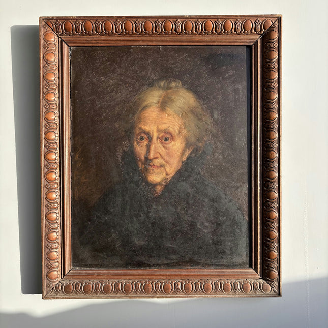 19th Century Antique Portrait Oil Painting "Elderly Man" Artwork Holland Art Shop