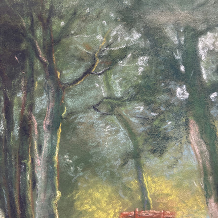 Vintage Landscape Oil Painting "Forest Path" Rustic Artwork Holland Art Shop