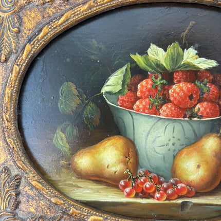 Fine Oil Painting Still Life "Fruit Bowl Arrangement" Authentic Small Artwork Holland Art Shop