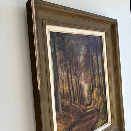 Refined Landscape Oil Painting "Forest Path" Elegant Large Artwork Holland Art Shop