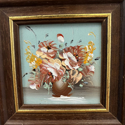 Original Floral Still Life Oil Painting "Flower Vase" Expressive Small Artwork Holland Art Shop