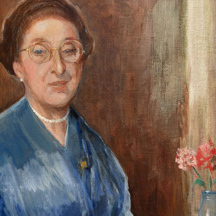 Original Portrait Oil Painting "Seated Woman" Rustic Art Holland Art Shop
