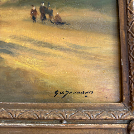 19th Century Antique Seascape Oil Painting "Ornate Frame" Dutch Art Holland Art Shop