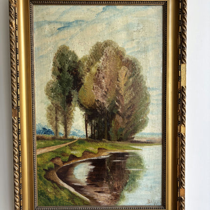 Timeless Landscape Oil Painting "Clustered Trees" Traditional Art Holland Art Shop